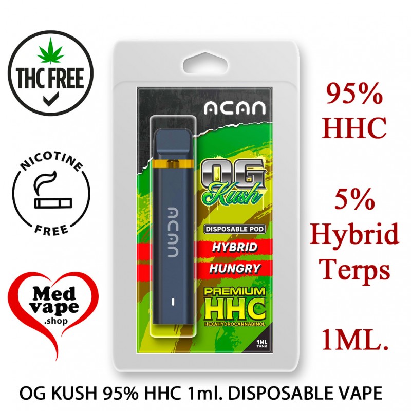 95 HHC OG KUSH 1ml DISPOSABLE VAPE ACAN