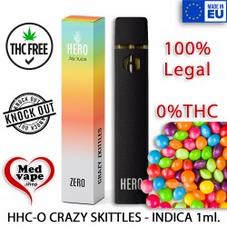 HHC-O CRAZY SKITTLEZ INDICA 1ml. HERO MEDVAPE