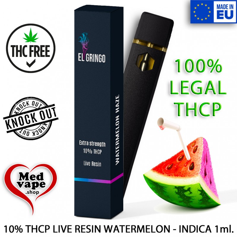 THCP VAPE WATERMELON HAZE LIVE RESIN - EL GRINGO THC-P THC