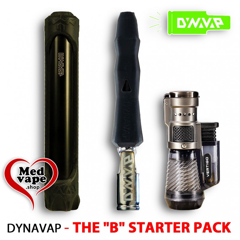 THE "B" STARTER PACK BLACK - DYNAVAP WEED HASH VAPORIZER MEDVAPE