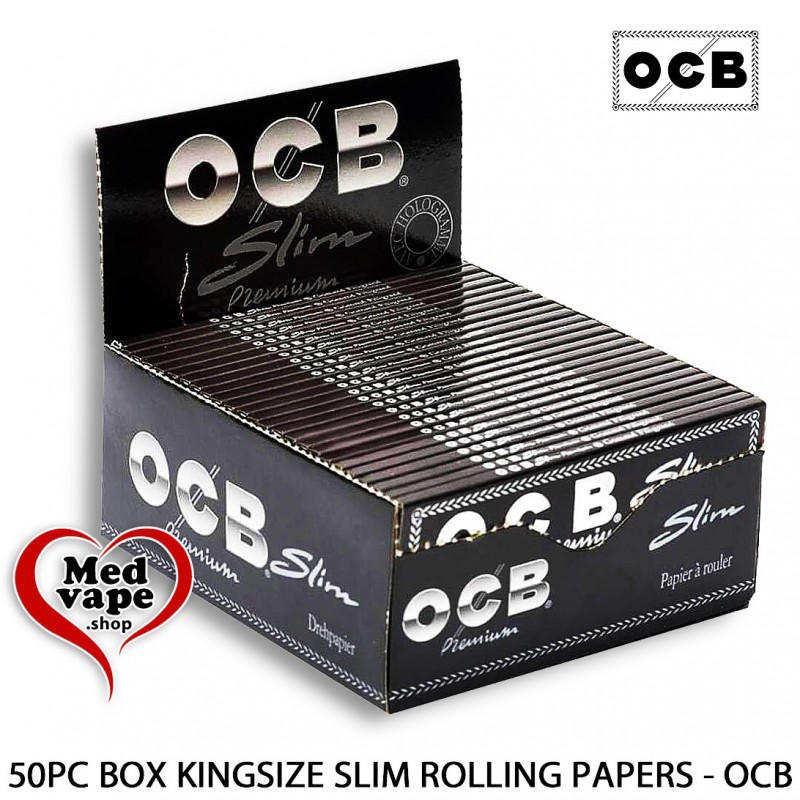 50PC DISPLAY BOX KINGSIZE SLIM ROLLING PAPERS - OCB WEED THC LEGAL MARIJUANA 50PC DISPLAY BOX KINGSIZE SLIM ROLLING PAPERS - OCB WEED THC LEGAL MARIJUANA